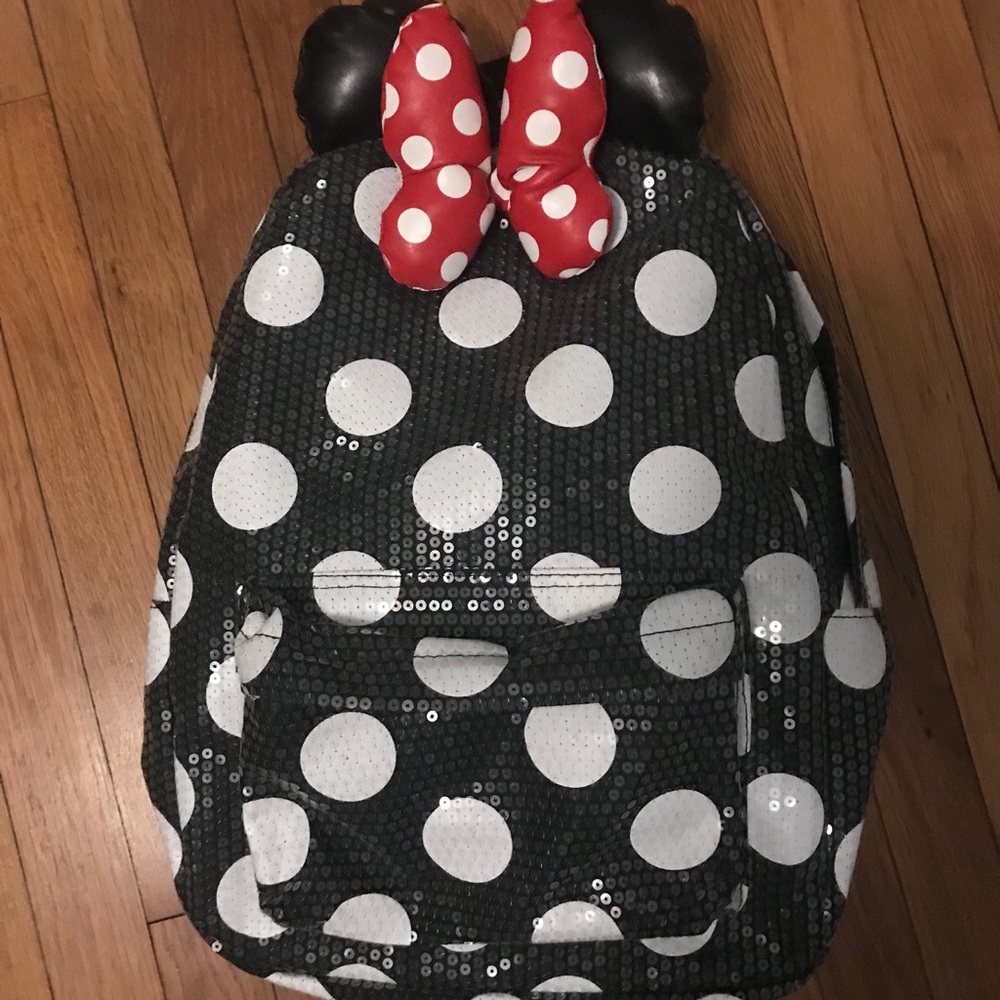 Disney Parks large sequin Minnie Mouse backpack